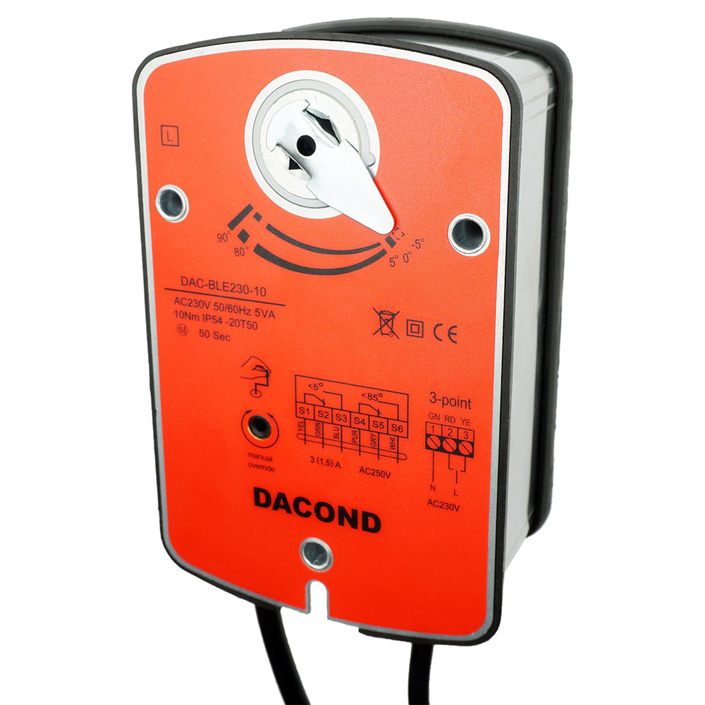 Электропривод DACOND DAC-BLE230-15 (15 Н·м, 230 В, дымоудаление, реверсивный)